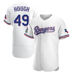 Men's Texas Rangers Charlie Hough Authentic White Home Jersey