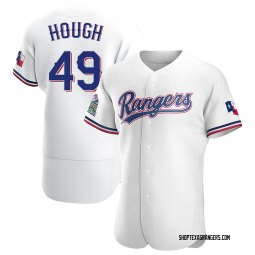 Men's Texas Rangers Charlie Hough Authentic White Home Jersey