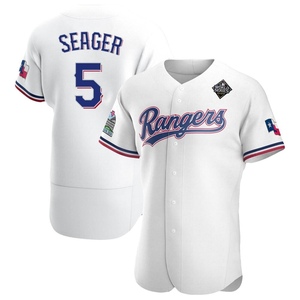 Men's Texas Rangers Corey Seager Authentic White Home 2023 World Series Jersey