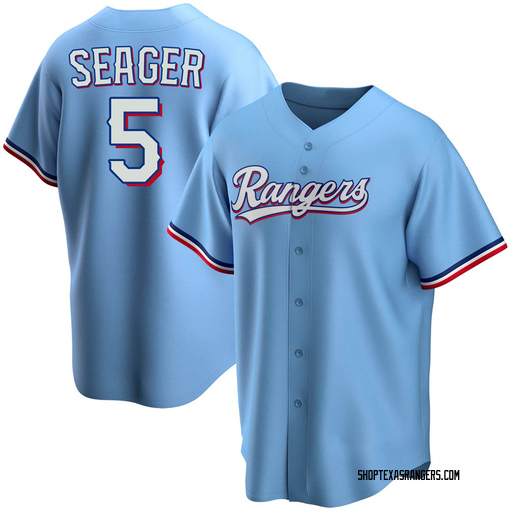 Men's Texas Rangers Corey Seager Replica Light Blue Alternate Jersey