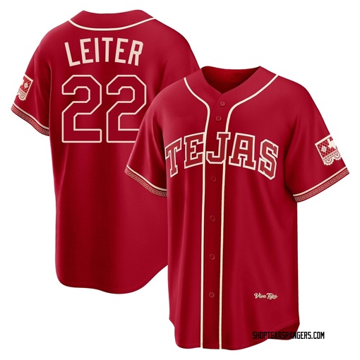 Men's Texas Rangers Jack Leiter Limited Red 2026 City Connect Stadium ...