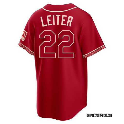 Men's Texas Rangers Jack Leiter Limited Red 2026 City Connect Stadium ...