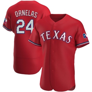 Men's Texas Rangers Jonathan Ornelas Authentic Red Alternate Jersey