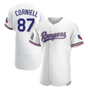Men's Texas Rangers Jose Corniell Authentic White Home Jersey