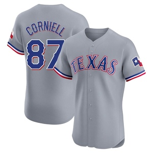 Men's Texas Rangers Jose Corniell Elite Gray Road Jersey