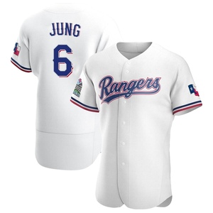 Men's Texas Rangers Josh Jung Authentic White Home Jersey