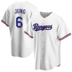 Men's Texas Rangers Josh Jung Replica White Home Jersey