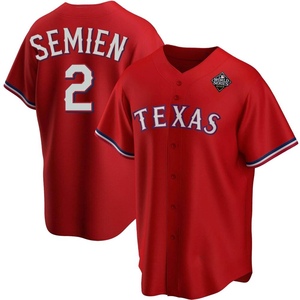 Men's Texas Rangers Marcus Semien Replica Red Alternate 2023 World Series Jersey