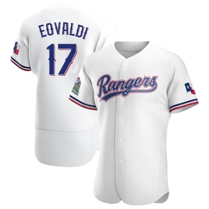Men's Texas Rangers Nathan Eovaldi Authentic White Home Jersey