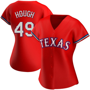 Women's Texas Rangers Charlie Hough Replica Red Alternate Jersey