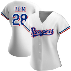 Women's Texas Rangers Jonah Heim Replica White Home Jersey