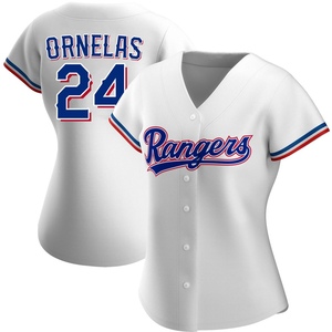 Women's Texas Rangers Jonathan Ornelas Authentic White Home Jersey