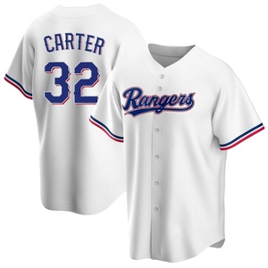 Youth Texas Rangers Evan Carter Replica White Home Jersey